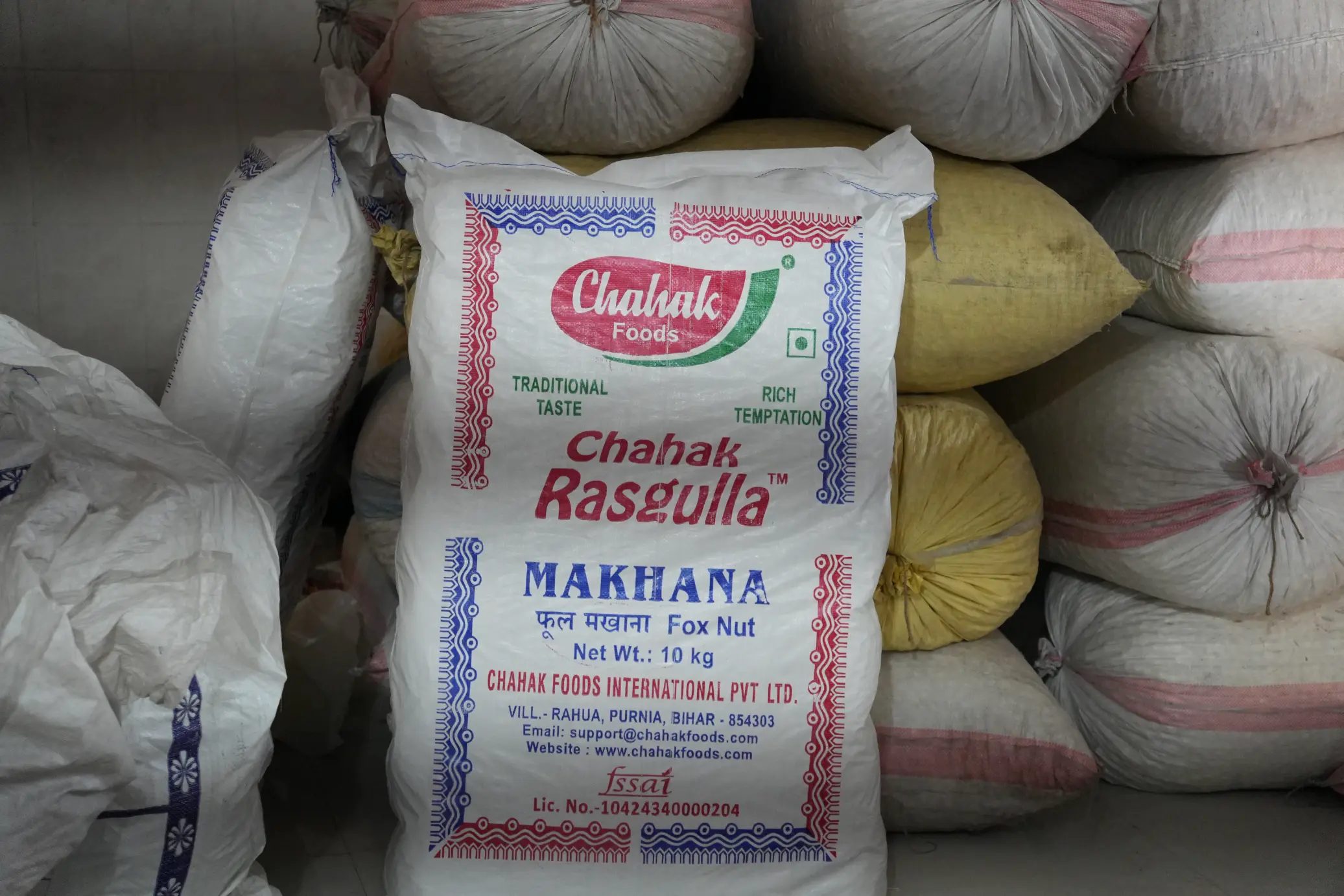 Premium graded makhana fox nuts sourced from Bihar India